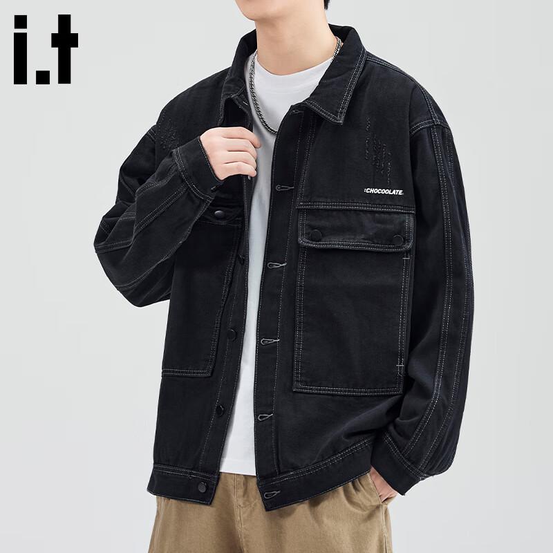 CHOCOOLATEit Men's Loose Fit Denim Workwear Jacket