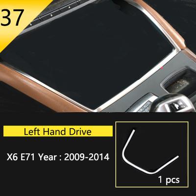 Chrome Car Styling Interior Button Panel Decoration Cover Trim Sticker Frame For BMW X5 X6 E70 E71 2008-2013 Auto Accessories