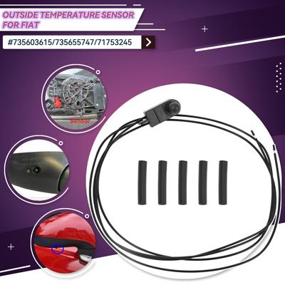 Exteriör Uteluft Omgivningstemperatursensor under dörrspegel Passar för Fiat Grande Punto 500 500X 500L 05-18 71753245