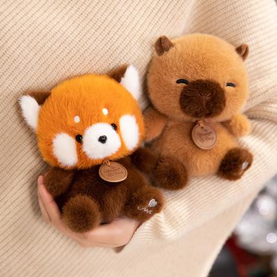 Xiangdundun Series Raccoon Capybara Plush Toy Panda Powder Pig Bean Bag Doll Grab Machine Doll Children's Gift