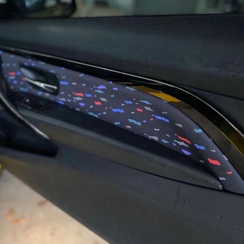 1M/2M/3M/4M Le Mans Confetti Fabric Racing Car Bucket Seat Cover JDM Style Headliner Door Panel Cloth