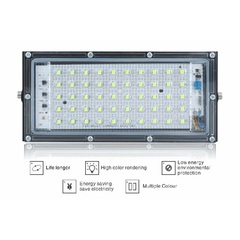 50W LED RGB Flood Light Lamp AC 220V Outdoor Floodlight IP65 Waterproof Reflector Led Spotlight  Red Green Blue Garden Lighting