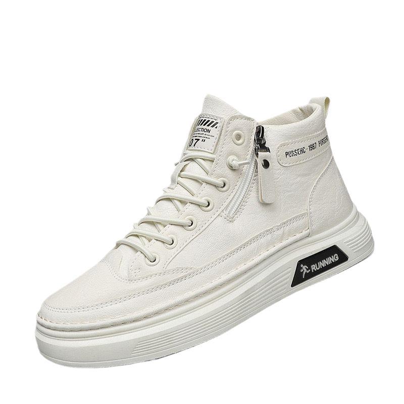 Herbst Herrenschuhe neue atmungsaktive High-Top Kochschuhe Herren Lederschuhe vielseitige wasserdichte und rutschfeste Arbeitsschuhe Freizeitschuhe