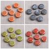 20pcs Flat Round 15mm Handmade Ceramic Porcelain Loose Spacer Beads Lot for Jewelry Making Accessories DIY Crafts Findings Creativity Beads