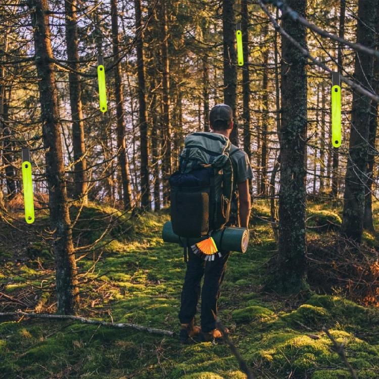 12 ks Značka stromu s klipem Lovecký reflektor Vysoce viditelné značky stezky Reflexní páska pro značení stezek Páska pro stezky