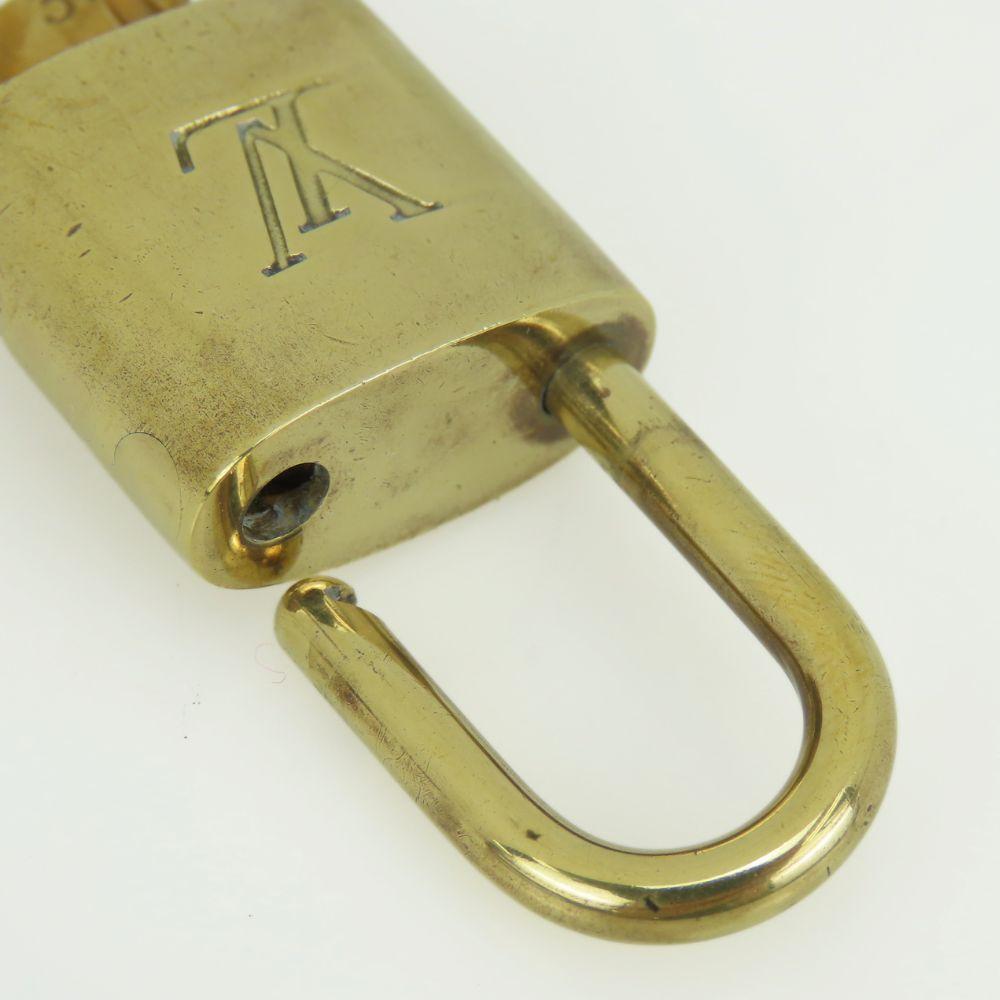 Used LOUIS VUITTON Cadena Key set No.319 metal gold padlock