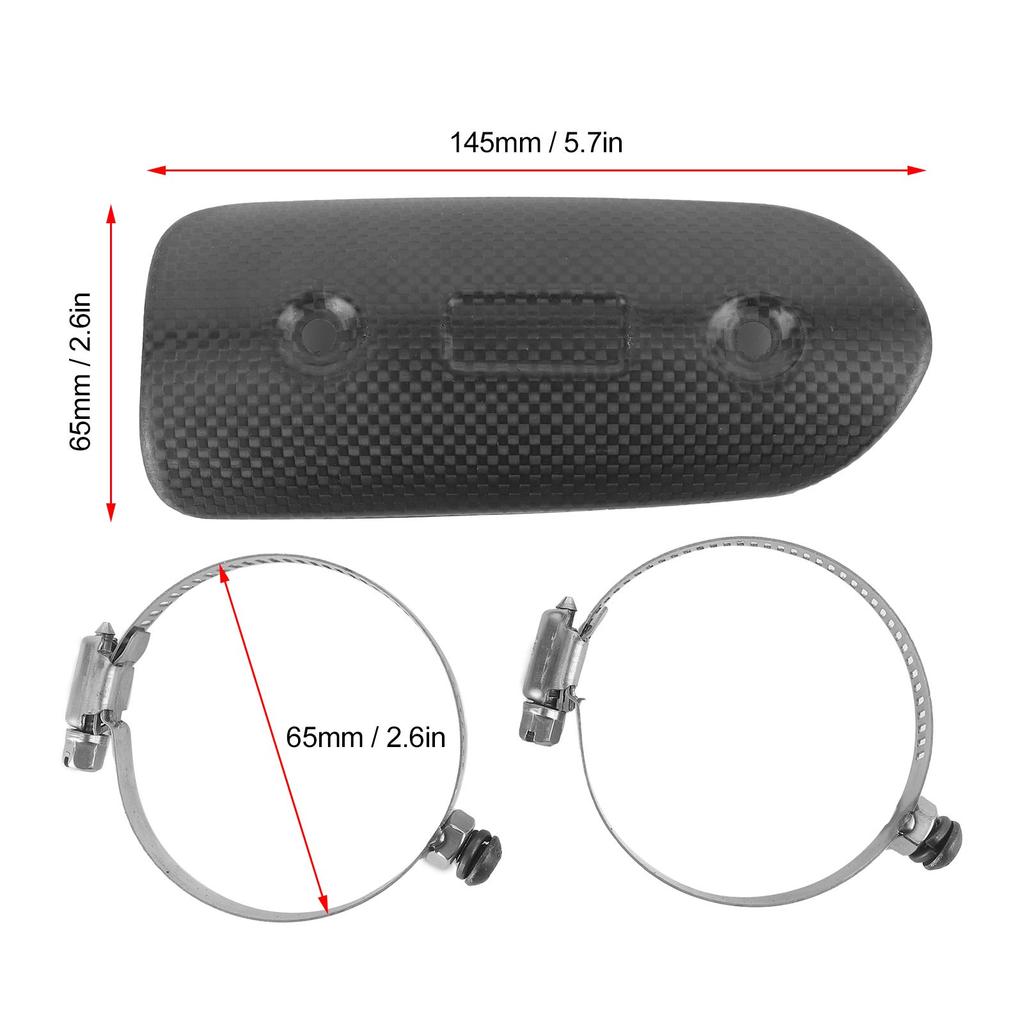 Exhaust Heat Protector, Lightweight Exhaust Heat Shield 304 Stainless Steel Bike Accessories Exhaust Pipe Accessories Convenient Safety