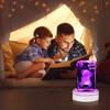 6 Colors LED Light Base Show Stand Display Plate with Sensitive Touch Switch for 3D Laser Crystal Glass Art, 2 Round + 2 Square, blue