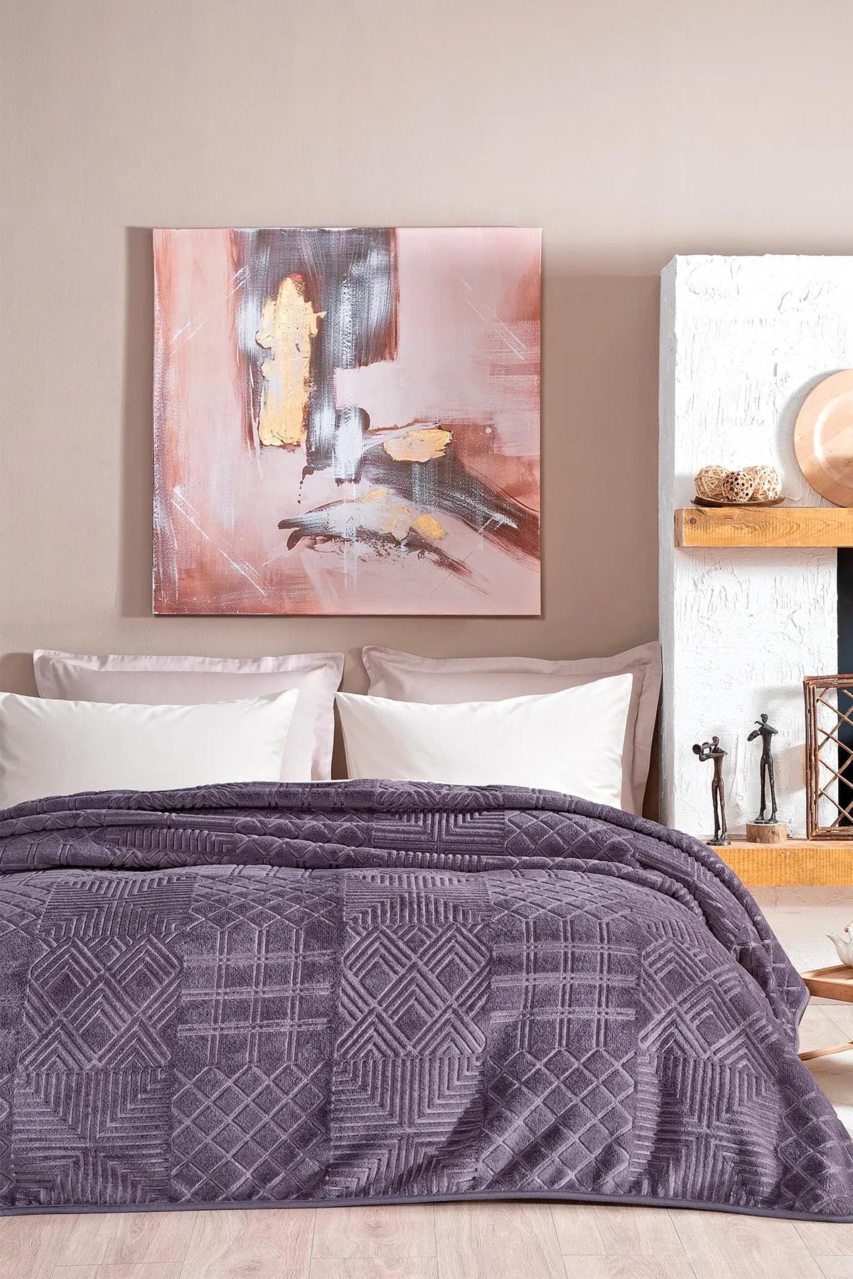 

Çift Kişilik Lüks Battaniye - Kül Moru