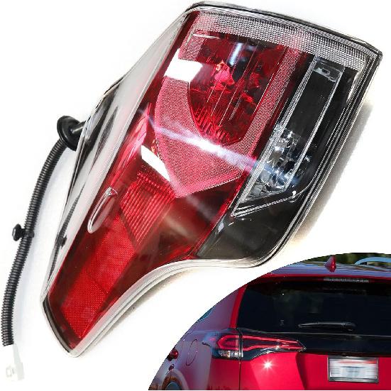 TBVECHI Tail Light, Universal Tail Lights Rear Outer Lamp with Wire Harness Fit For Toyota Rav-4 2016-2018-Red Lens Left Driver Side