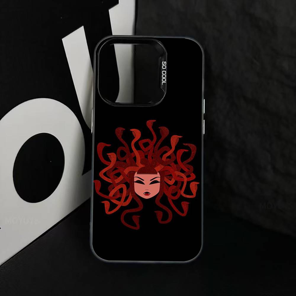 Medusa G-Mythology Phone Case For iPhone 17,16,15,14,13,12,11 Plus,Pro Max,XS,Colorful Silver Phone case Funda Cover