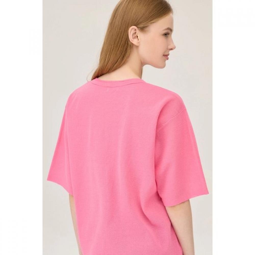 Benetton Bidding Embroidery Short Sleeve Knit Bakpe2541