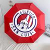 Atlético San Luis  pattern, automatic folding umbrella, portable and foldable design, 8 ribs, a Christmas or birthday gift.