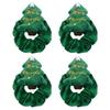 Holiday Hair Scrunchie Velvety Christmas Hair Tie with Plush Top for Christmas Party, Family Photos and Festival Styling