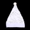 New Christmas Hat Hot Stamping Star Snowflake Plush Hat   Christmas White Faux Rabbit Fur Plush Party Decoration Accessories