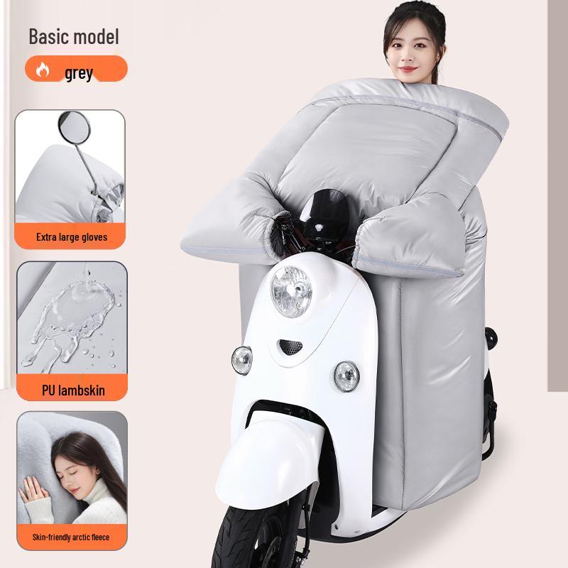 2025 New Electric Vehicle Windshield: Fleece-Lined, Thickened, Waterproof & Windproof for Winter/Autumn Motorcycles
