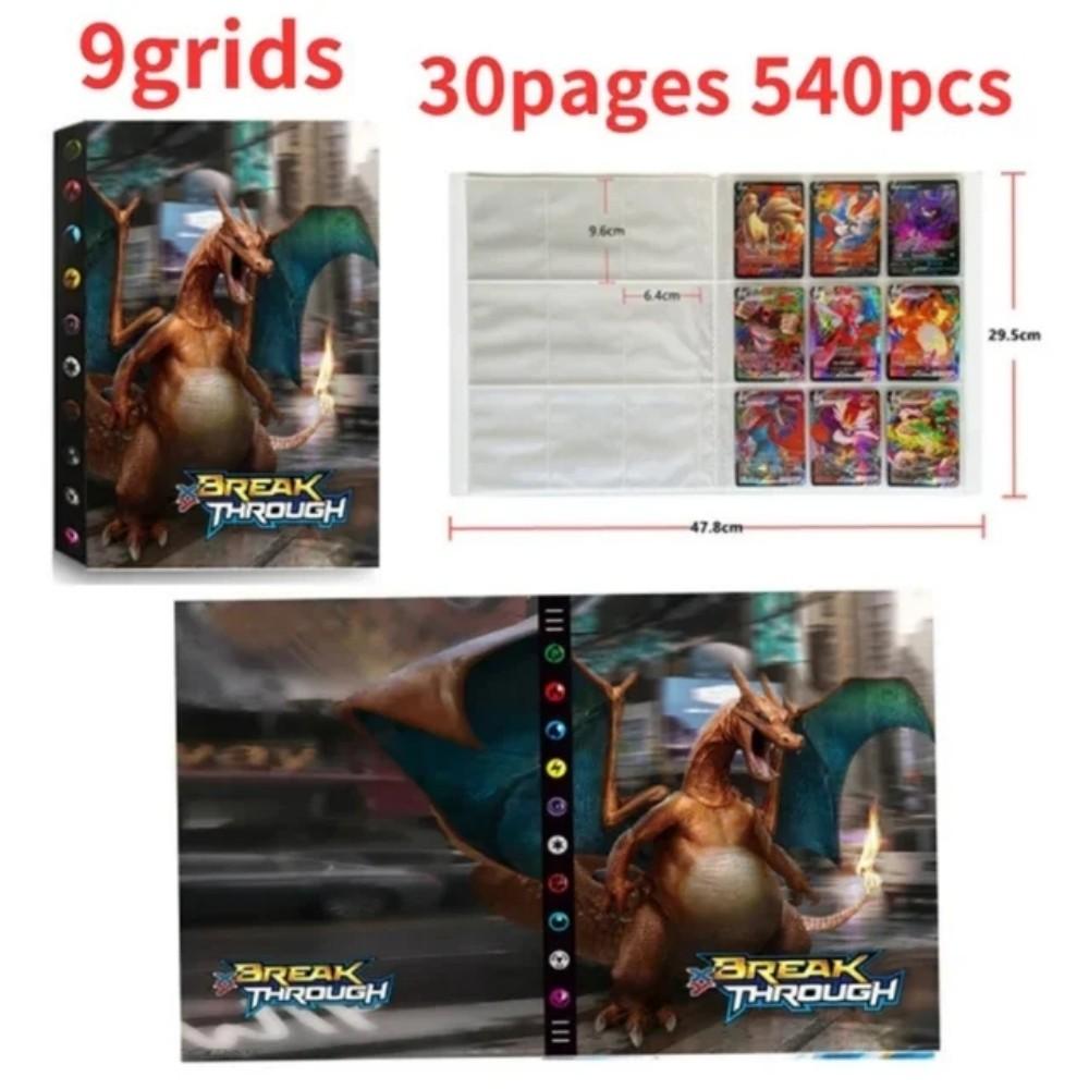 Cartoons Cards Cards Cards Kids Childrens 9 Pockets 540 Book Album Anime Map Game PIKACHU Collectible Birthday Gift Present For