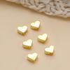 Copper-Plated 18K DIY Heart Spacer Beads for Jewelry Making: Smooth Pearl Beads for Bracelet & Necklace.