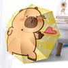 Cute Capybara,Cartoon Heart Automatic Folding Umbrella Compact 8 Rib Design,Unique Style,Suitable for Everyday Outdoor Use,Perfect Gif