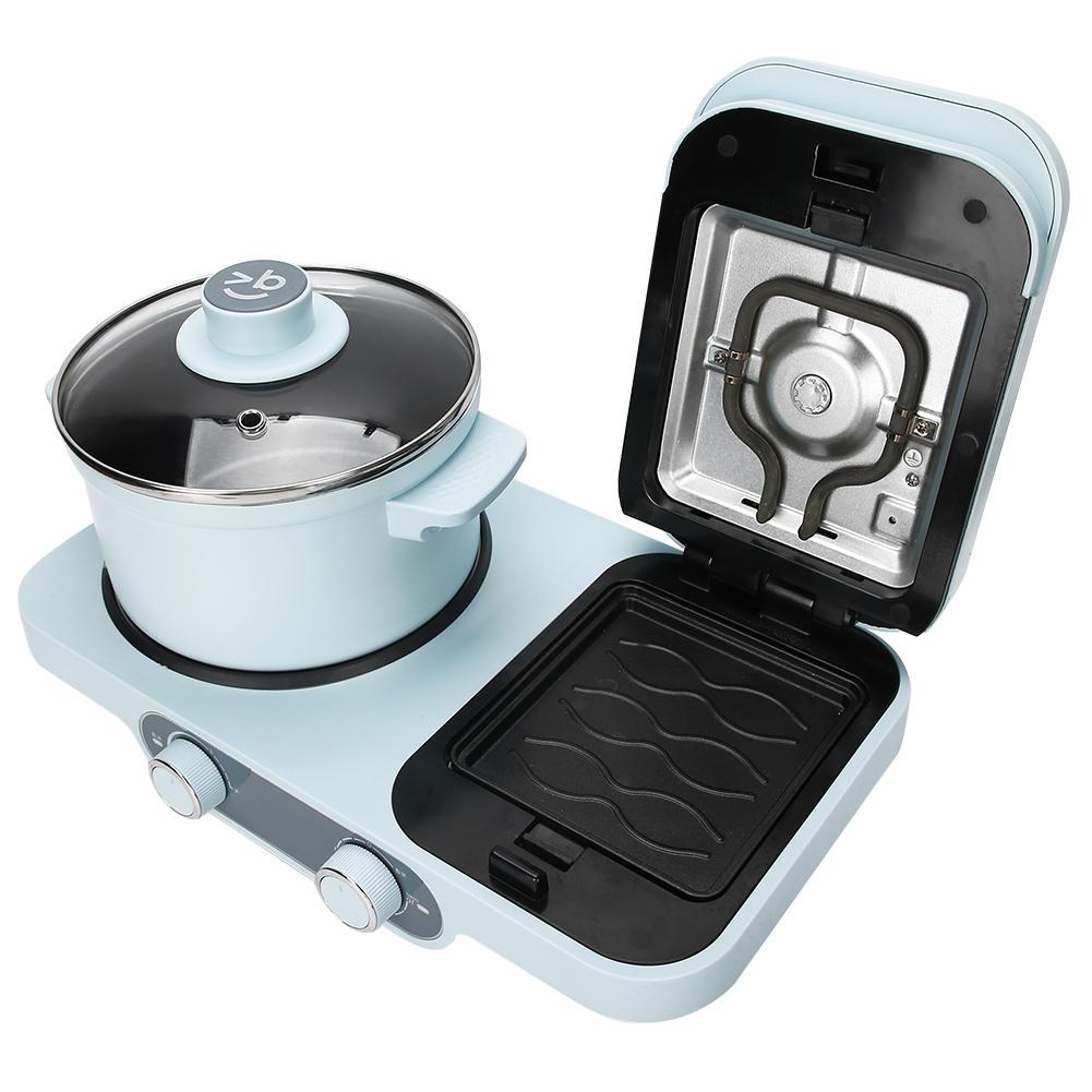 Blue Sandwich Breakfast Making Machine Multifunctional Waffle Maker