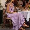 Women's Deep V Neck Ruffle Trim Maxi Dress, Sleeveless Loose Flowy Beach Sundress, Summer Casual Tiered Ruffle A-line Long Dress