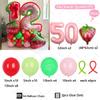 49pcs Strawberry Balloon Aluminum Foil Balloon Set with Colorful Latex Balloons for Birthday Party and Anniversary Decorations