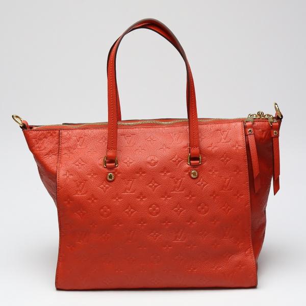 LOUIS VUITTON Ann Platt Monogram Tote Bag Monogram Empreinte Red Women M50048 Used