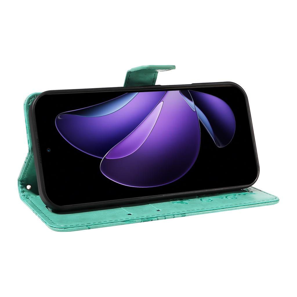 For Oppo Reno13 F 5G Lommebokdeksel Blomst Sommerfugl Trykt Lær Telefondeksel Støtte