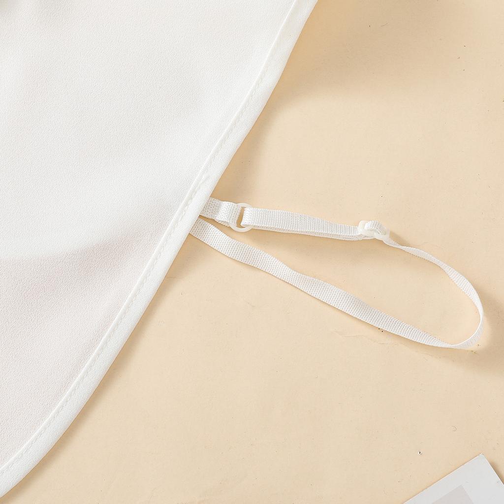 Women's Fashion Embroidered Chiffon Fake Collar with Black Edge Wave Embroidered Collar Paired with Sweater Shirt Versatile Coll