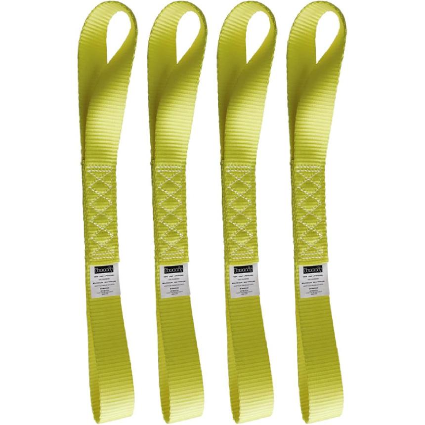 Soft Loop Tie Down Straps (4PK) Heavy Duty Motorcycle Tie Down Straps Loop Straps 1.5” X 18” X 10,000 LBS For ATV, UTV Trailer