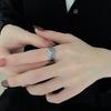 S925 sterling silver lucky four-leaf clover ring women's niche lucky jewelry retro light luxury high-end design index finger