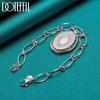 Oval Photo Frame Bracelet Fashion Gift Party Silver Jewelry