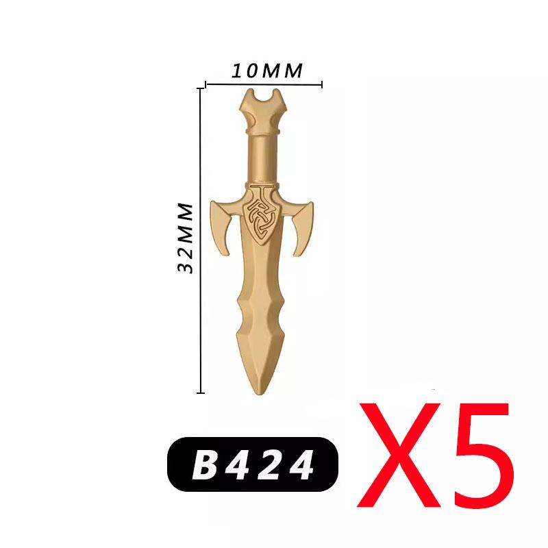 MOC Military Medieval Building Blocks Accessories Soldier Figures Bicolor Weapons Crossbow Sword Helmet Tomahawk Toy Gift X006