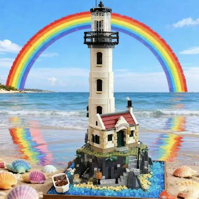  Lighthouse Building Block Model, Creative Decorations and Room Decorations, Birthday/Halloween/Valentine's Day/Christmas