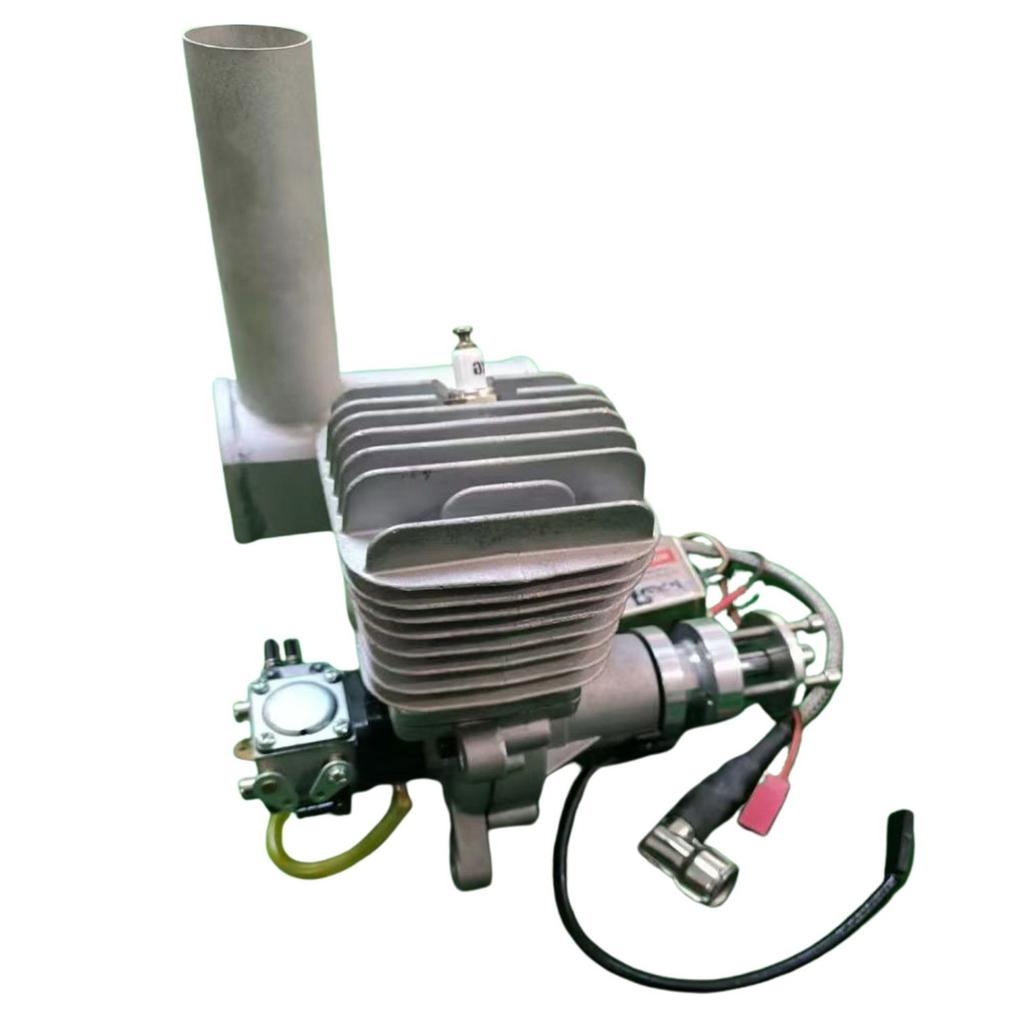 50cc Single Cylinder Engine Model Two Stroke Air Cooled Metal Engine Model Suitable for Remote Control Aircraft Model Toys