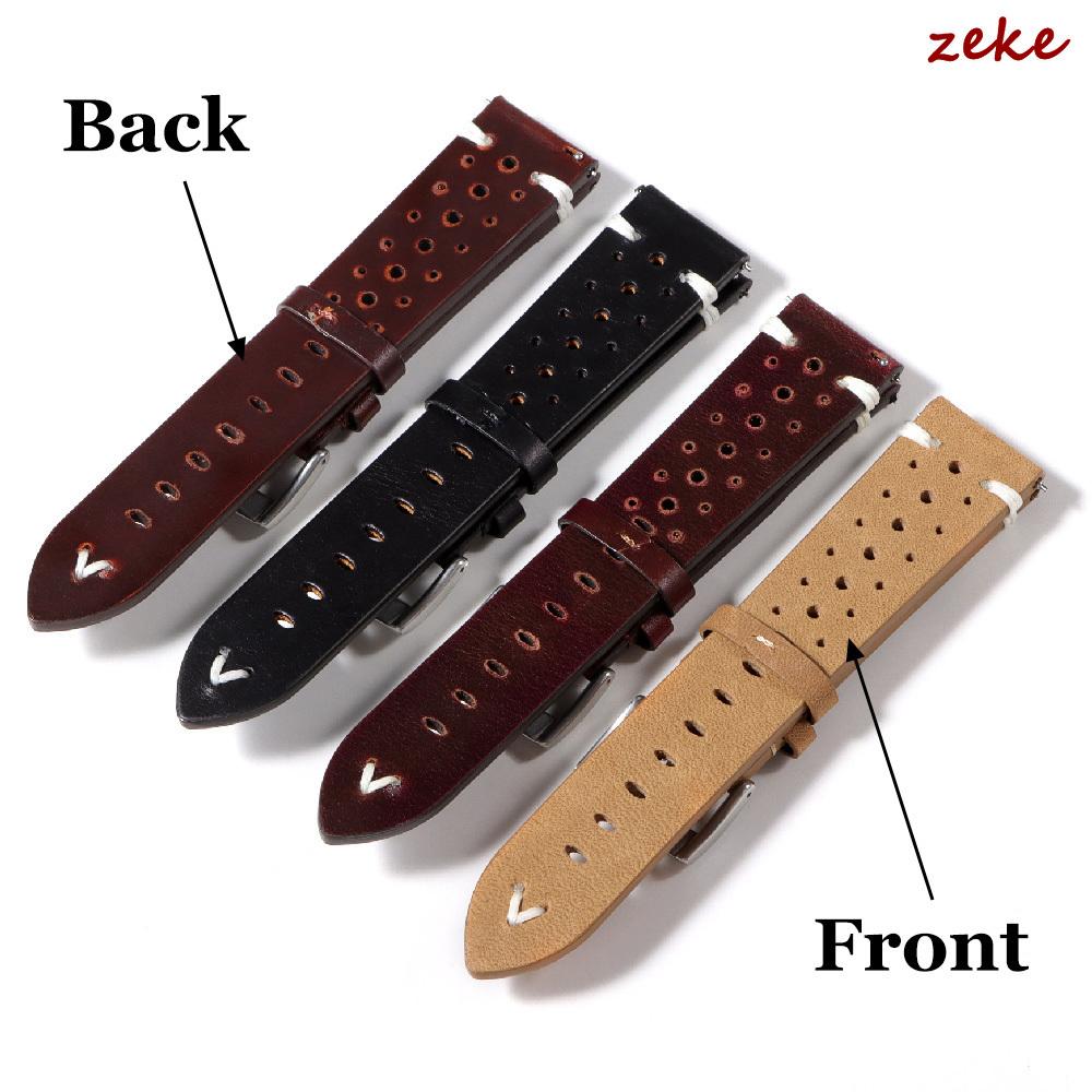 Curea de ceas din piele naturală, ceară uleioasă retro premium, 20 mm, 22 mm, respirabilă, cu cusături, din piele de vacă, pentru Omega, Seiko, brățară