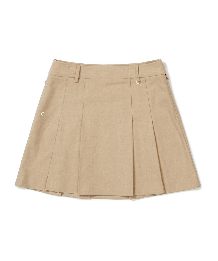 CLOVE [22Fw Clove] Wool Pleated Skirt (Beige)