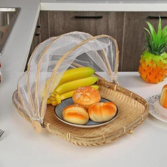 Picnic Basket with Cover Large Capacity Multifunctional Hand-Woven Storage Basket Outdoor Supplies