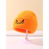 Halloween Embroidery Hat Funny Pumpkin Lantern Embroidery Knitted Hat Toddler Halloween Cartoon Wool Hat Pullover Hat