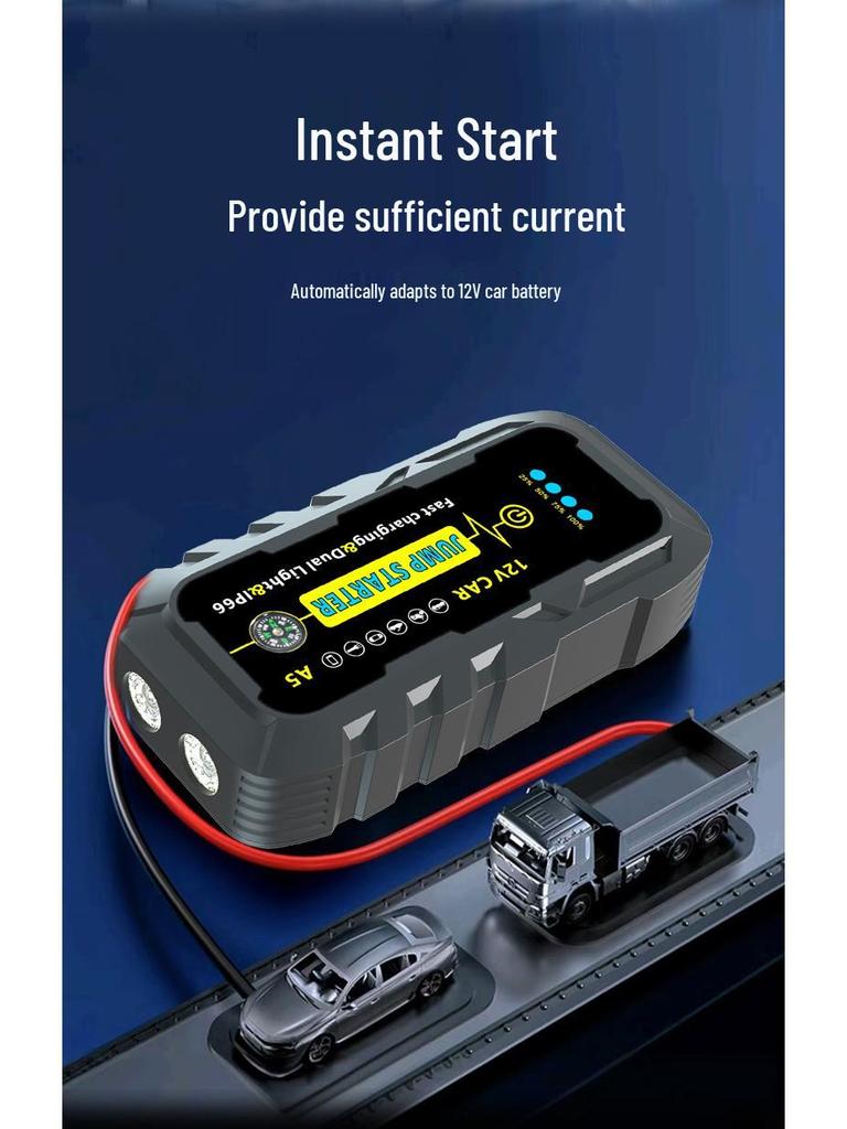 3000A Peak 12V Waterproof Car Jump Starter with High Capacity and IP66 Rating