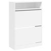 VidaXL Armoire à chaussures 2 tiroirs rabattables blanc 80x34x116 cm 3214406