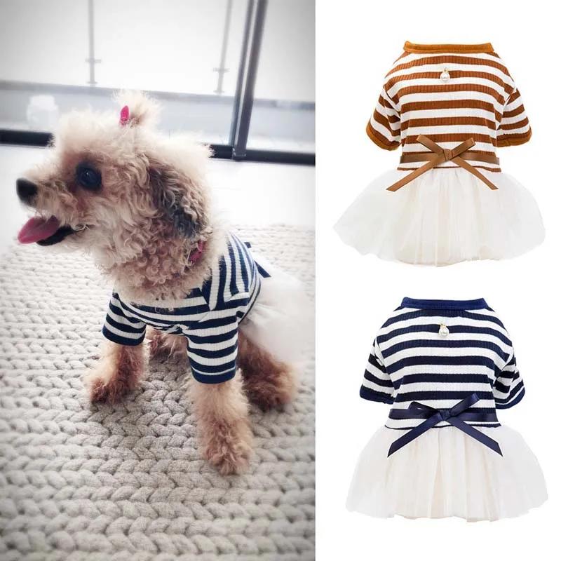 Summer Princess Pet Dress For Dogs Little Small Puppies Animal Cat Tutu Wedding Party Skirt Clothes For Chihuahua Yorks