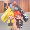 11cm Cartoon Anime Naruto Actionfiguren Schlüsselanhänger Sasuke Kakashi Schlüsselanhänger Cartoon Tasche Anhänger Puppe Schlüsselanhänger Junge Geschenk