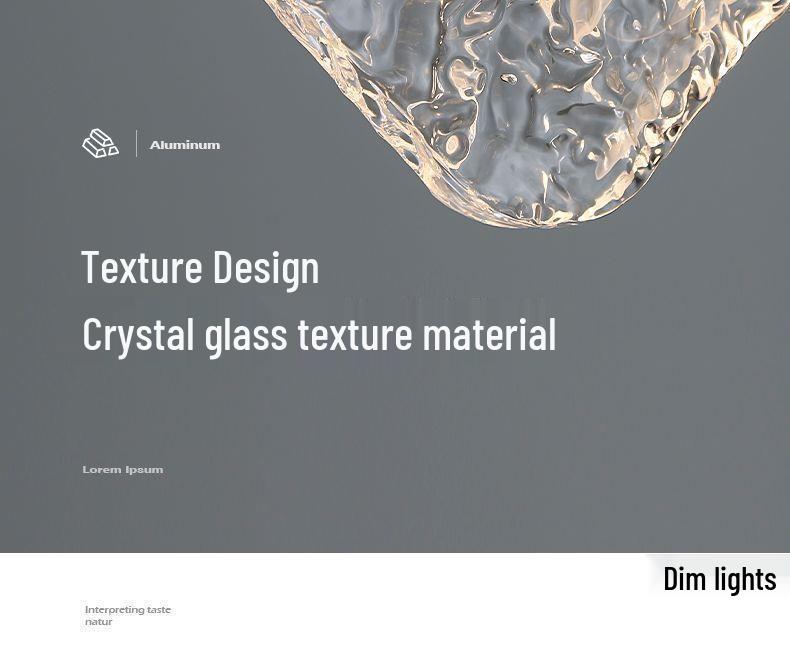Minimalist Italian Crystal Bedside Pendant Light - Luxury Small Bedroom Accent