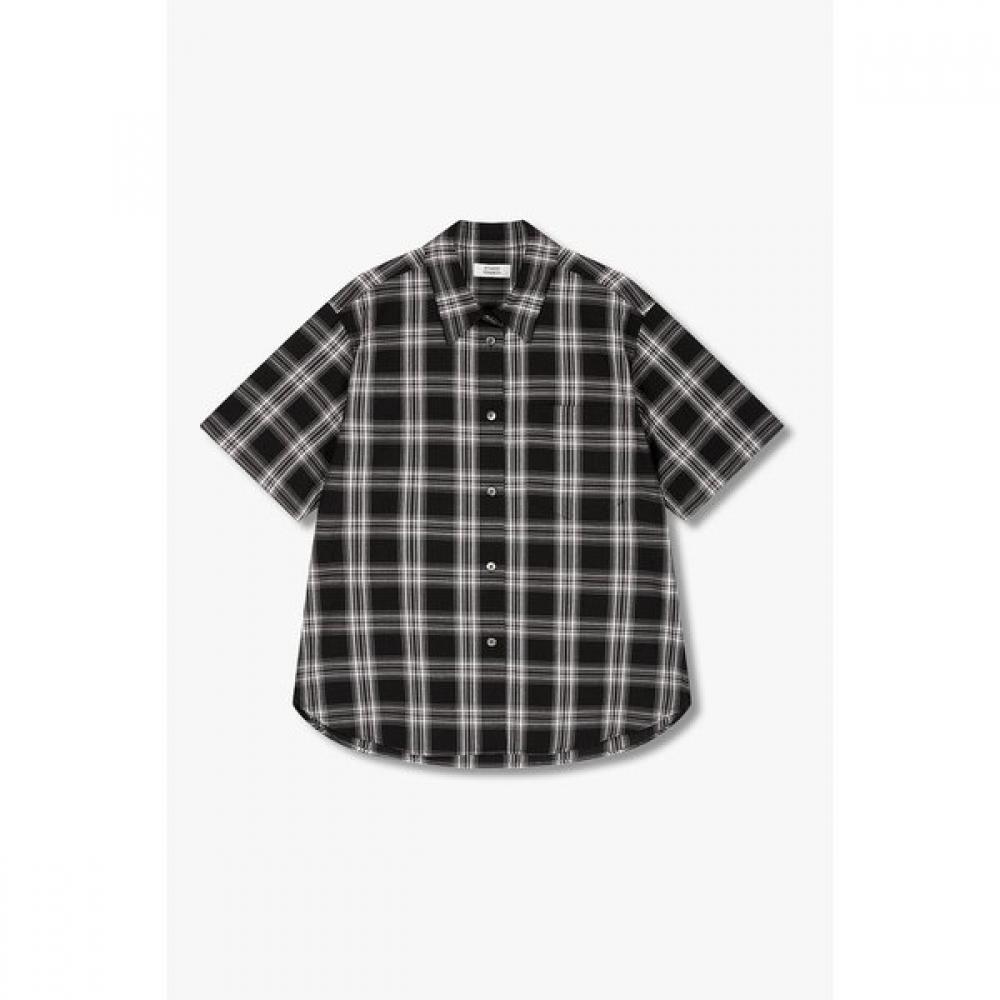 Cotton Check Short Sleeve Shirt Studio Tomboy 9105321191ar 