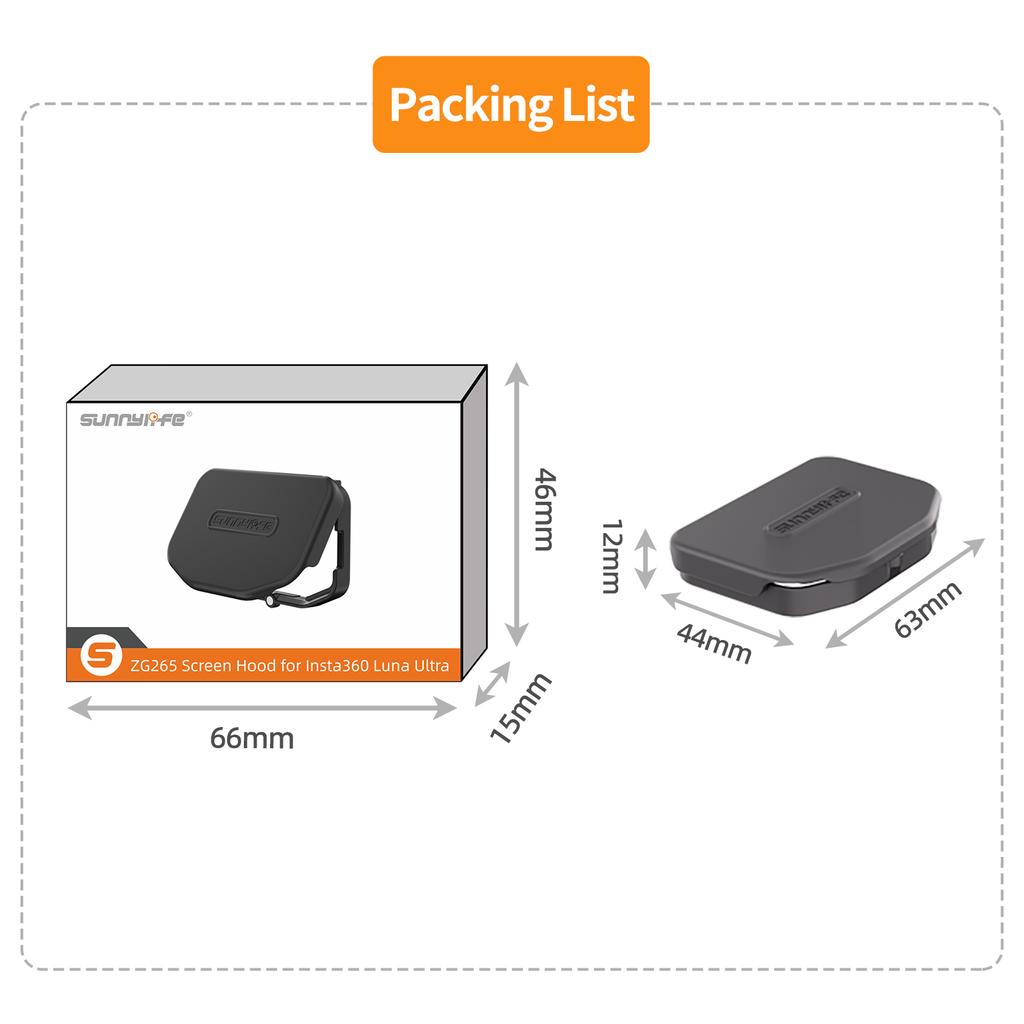 For Insta161 Luna Ultra Camera Sunshade Anti-Glare Magnetic Sun Hood Screen Protector Shell Anti-scratch Cover Accessories