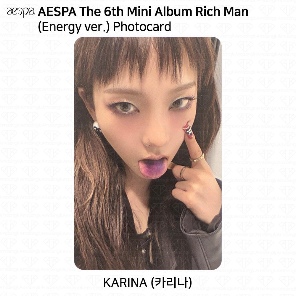 aespa The 6th Mini Album Rich Man Energy Burst Ver. Official Photocard Postcard