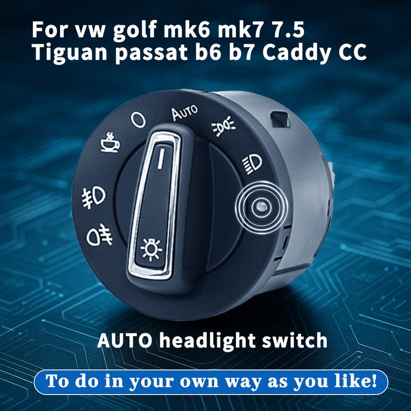 Headlight Switch Button Fog Light Sensor Control Module For VW Tiguan MK1 Golf Jetta 5 6 Bora Passat B6 B7 CC Upgrade 2026