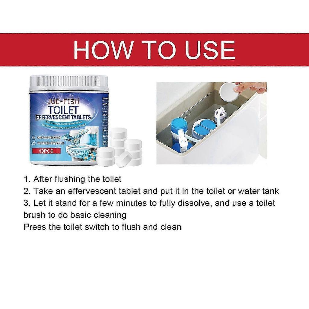 Toilet Effervescent Tablets - Powerful Toilet Cleaner & Deodorizer