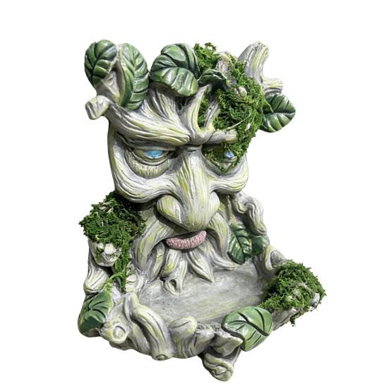 Tree Face Bird Old Feeder Face Statue Man Tree Bird Feeder Outdoor A